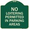Signmission No Loitering Permitted in Parking Areas Heavy-Gauge Aluminum Sign, 18" x 18", G-1818-23842 A-DES-G-1818-23842 - alternate 1